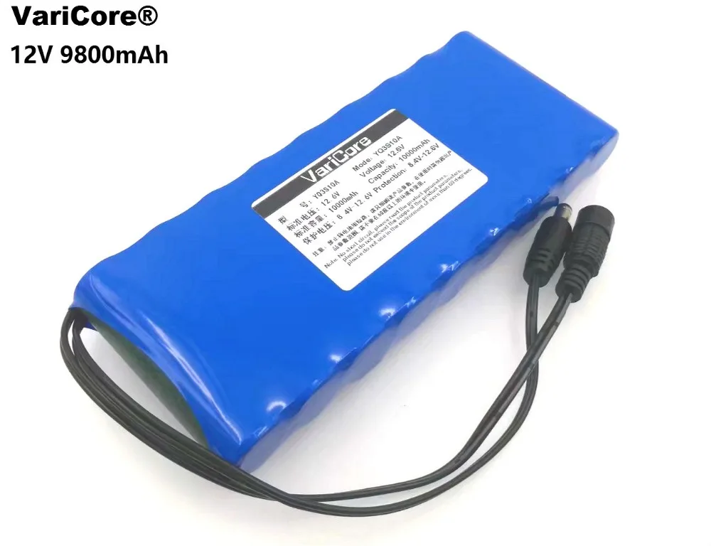 12 v 9.8Ah 9800mAh 18650 akumulatory 12 V akumulator litowo-jonowy płyta ochronna ekran monitoringu CCTV bateria + ładowarka 12.6V 1A