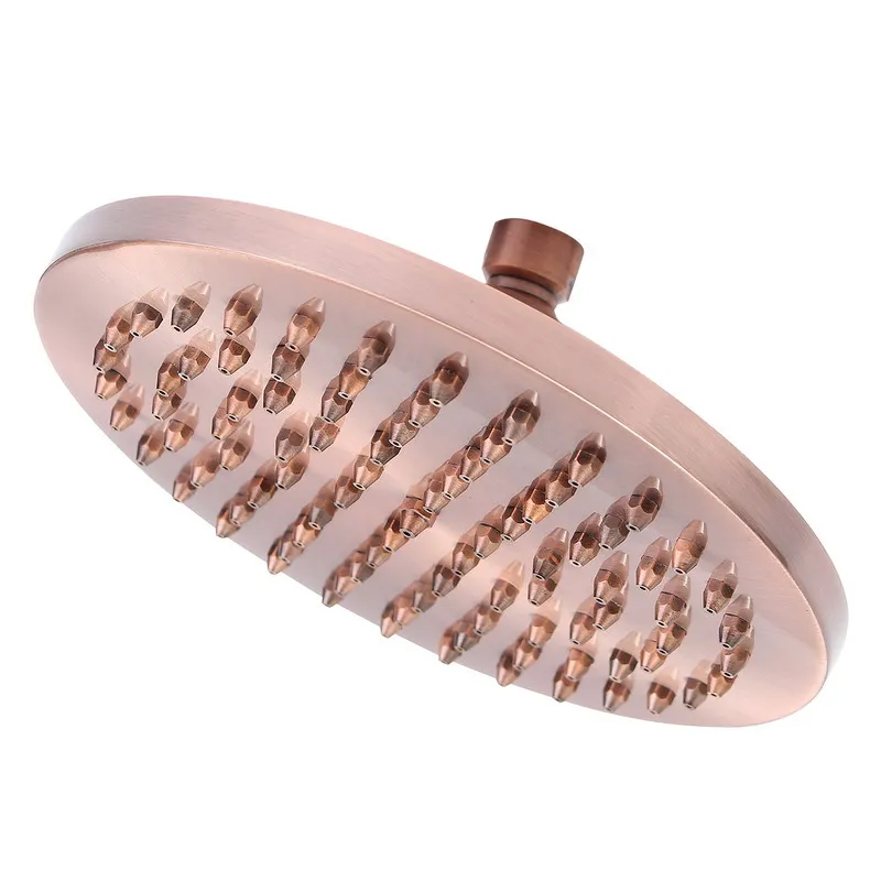 Antiek Rood Koper 8Inch Ronde Regendouche Douchearm Waterbesparende Handdouche Spray 1,5 M Doucheslang