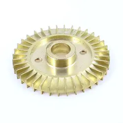 12mm Thickness 60/66/70/76/78/80/85/90mm OD 36 Teeth Brass Water Pump Impeller Copper Tone Double Side With Groove