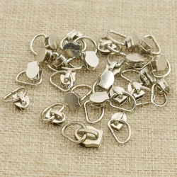 25pcs/lot Metal 3# 5# Non Lock Zipper Sliders Pull For Nylon Zippers D Shape Handmade Crafts Clothes Accessories