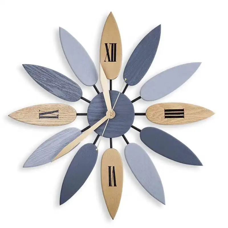 50CM Large Wall Clock Modern Design Clocks Leaf clock