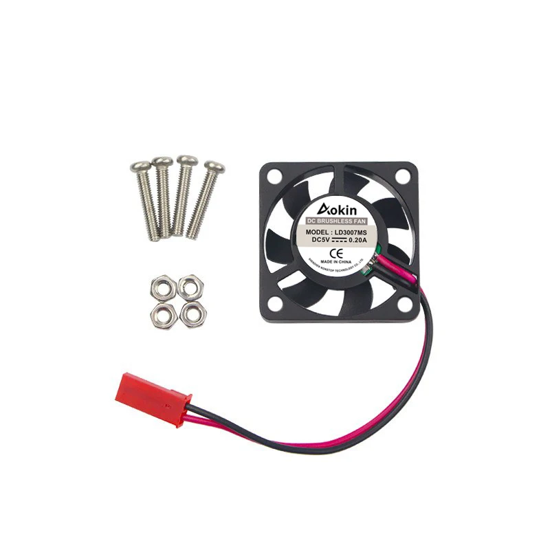 Pour Raspberry Pi 4 B Brushless Ventilateur De Refroidissement DC 5V avec 3 Pcs En Aluminium Dissipateurs pour Raspberry Pi 4B/3b, 2b, Pi Modèle