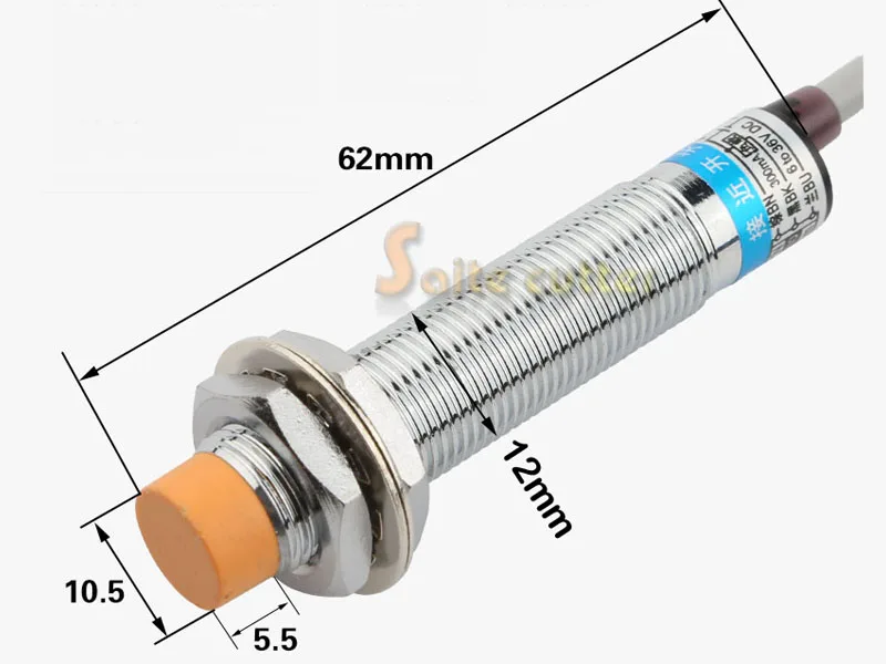 3 uds LJ12A3-4-Z/BX interruptor de detección de Sensor de proximidad inductivo NPN DC6-36V 4mm impresora 3D Co2 grabado láser corte enrutador CNC