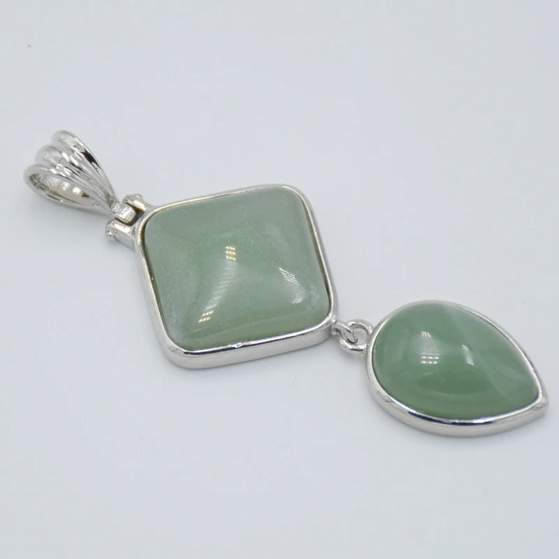 Women Fashion Jewelry Water Drop Rhombus Pendant for Necklace Natural Amethysts Tiger Eye Stone Pendants