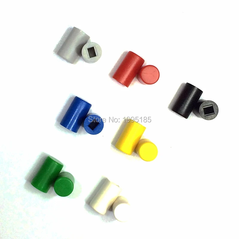 14PCS/Lot A04 round buttons cap for 8.5 * 8.5 / 8 * 8 Key Switch 6*10 Round plastic key cap Seven Color Each 2 Black Yellow Blue