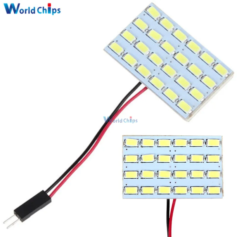 12V 3W 24 Led Board Car Interior Dome Energy Saving Lamp Board 5730 Module Reading Lamp Light Super Bright 44 x 5 x 30mm