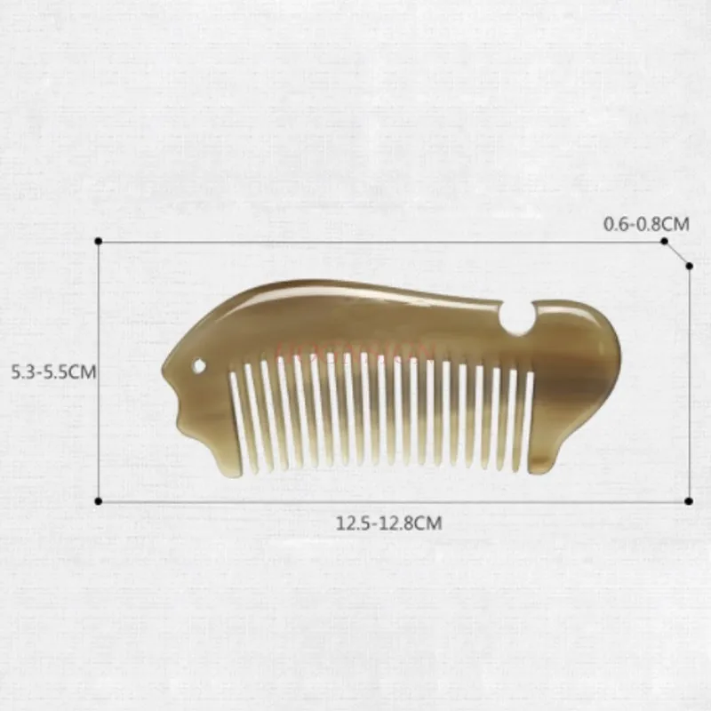 White Buffalo Horn Comb Genuine Natural Pure Anti Static Hair Loss Large Long Curly Hairbrush Combs With Hairdressing For Girl