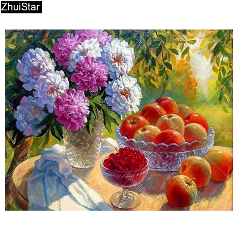 

Needlework Full Diamond Embroidery Flowers Diamond Mosaic Home Decoration Diy Pictures Rhinestones Painting XY1