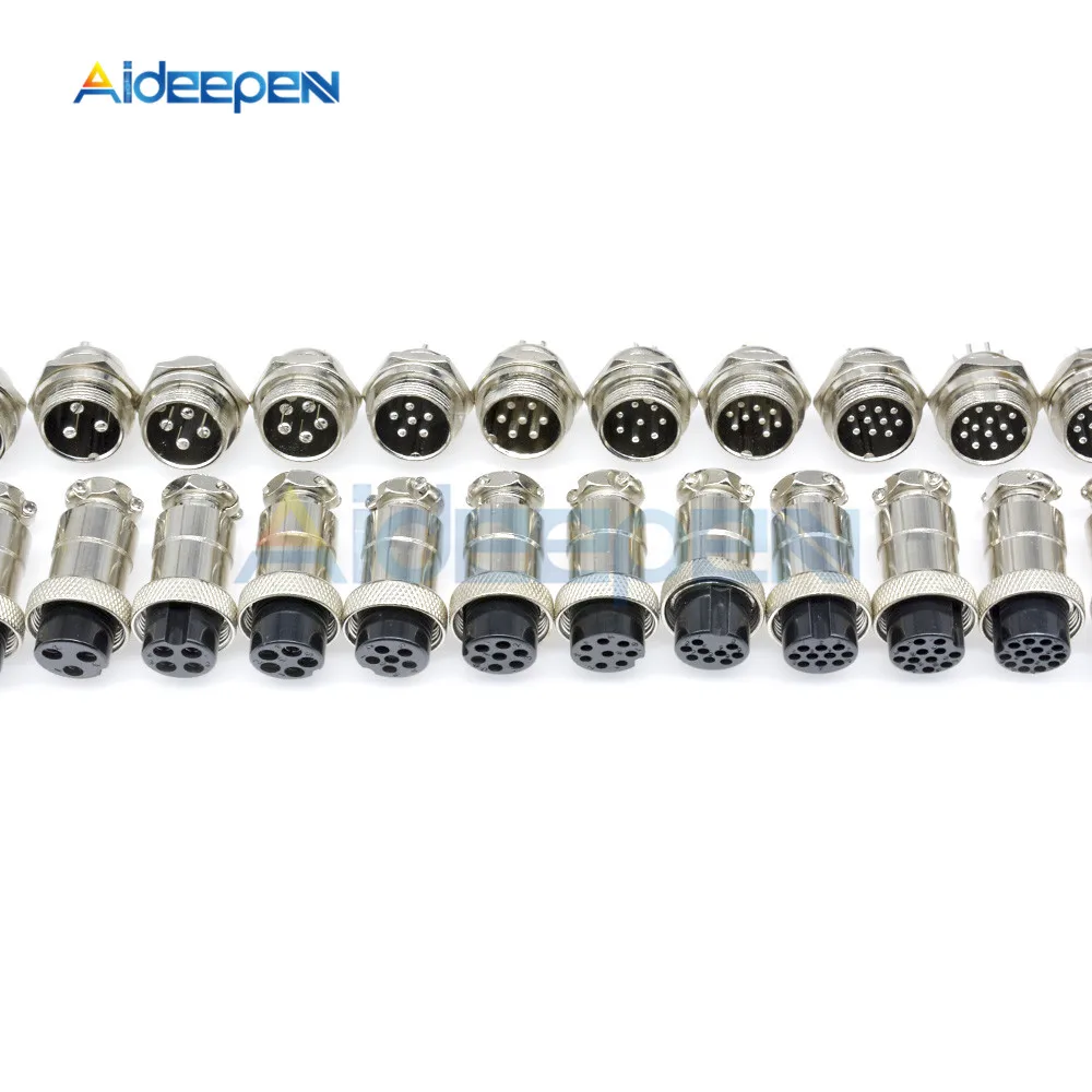 1 Set GX20 Luftfahrt-Steckverbinder, Stecker und Buchse, Rundsteckverbinder mit 2/3/4/5/6/7/8/9/10/12/14/15 Pins, Kabel-Panel-Steckverbinder – Detail 4
