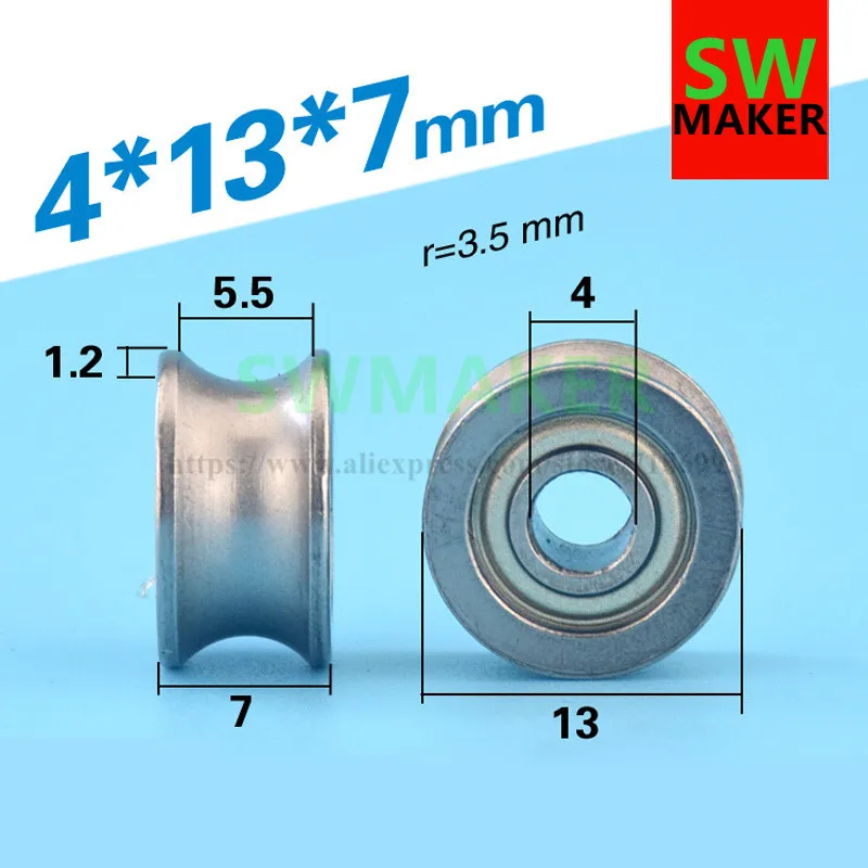 

4*13*7mm bearing wheel, U groove, groove, 604UU pulley, roller, 604zz steel wheel, wheel mute