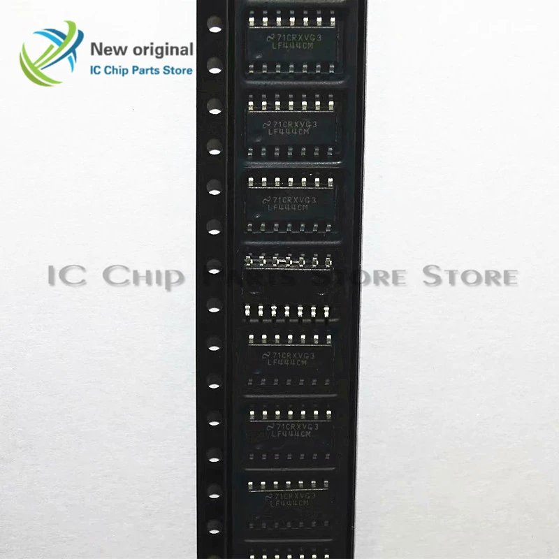 Chip IC integrado original, em estoque, LF444CMX, NOPB, SOIC-14, LF444 Quad, Quad, baixa potência, entrada JFET, amplificador, 10pcs