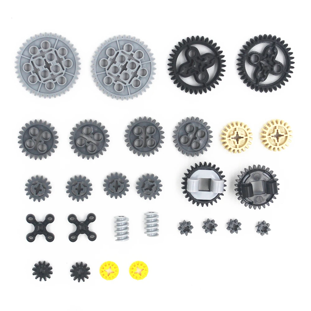 

MOC Building Block Technical Parts 28pcs Technical Gears Assortment Pack compatible with Lego 3649 24505 10928 for Kids Boys Toy