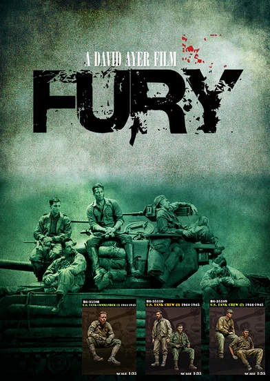 Kit de maquette en résine, Brad Pitt, The Film Fury, 5 personnes, 1/35, 386