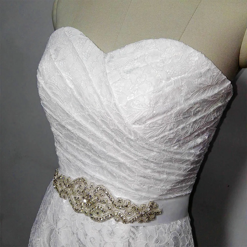 E JUE SHUNG White Vintage Lace Mermaid Wedding Dresses Lace Up Back Cheap Wedding Gowns robe de mariage