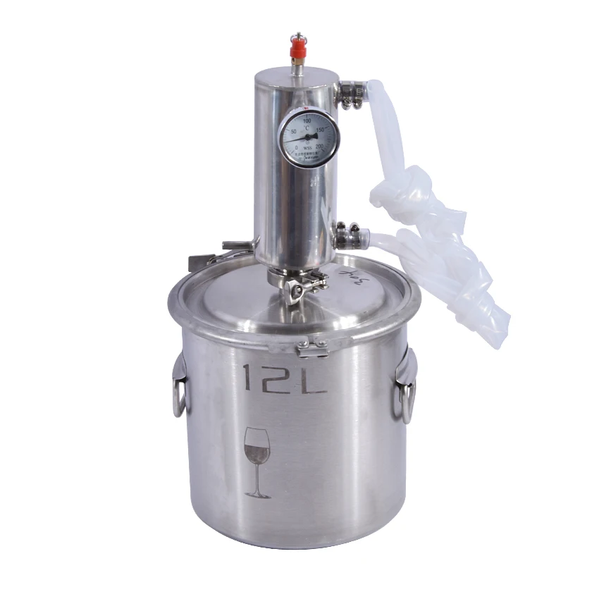 

12L Moonshine Distiller Stainless steel High Vol Liqour Maker Brandy Vodka Whisky Machine Fermentation Barrel Home Brewing Tank