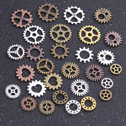 30PCS 4 Color Small Size 8-15mm Mix Alloy Mechanical Steampunk Cogs & Gears Diy Accessories New Oct Drop ship