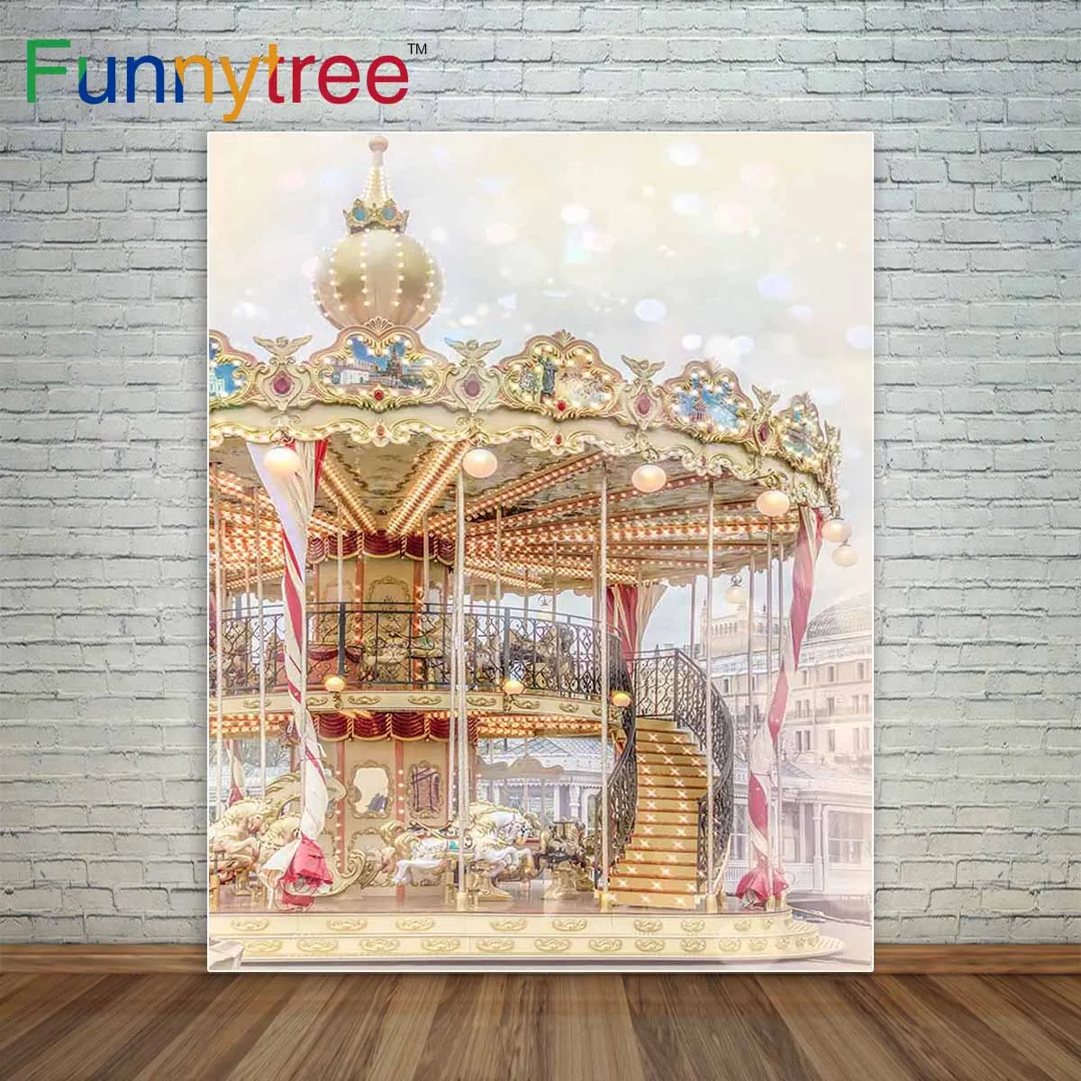 Funnytree photography backdropsPlayground Ferris wheel for children photocall photography studio funds