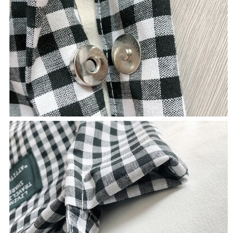 Moda dayanıklı kadınlar öğrenci pamuk keten basit omuz çantası alışveriş Tote onay ekose kadın keten tuval alışveriş çantaları