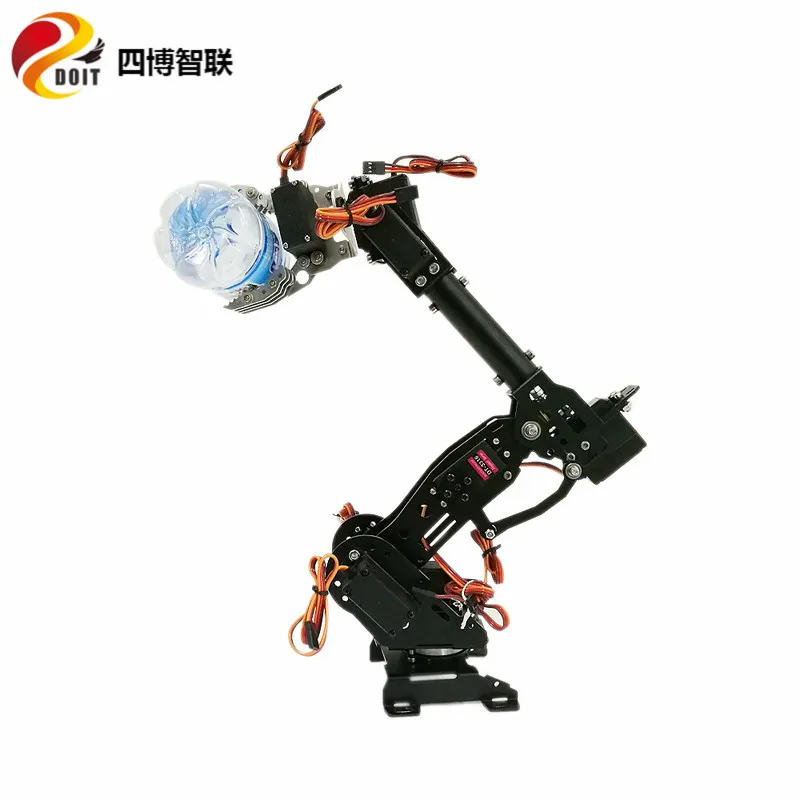 SZDOIT 8 DOF Metal Machinery Arm For ABB Industrial Robot Model + 8 PCS Servo Education 360° Rotating Base