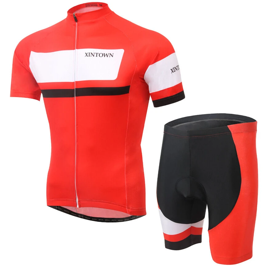 Outdoor Sports Red and White XINTOWN Cycling Bike Short Sleeve Clothing Bicycle Jersey S-4XL CC0343