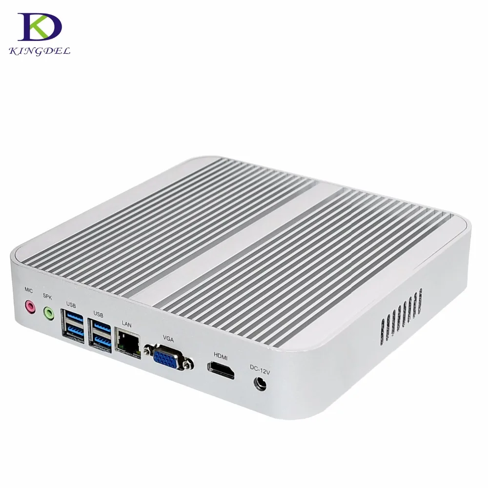 Nettop Business Mini PC Fanless Computer with 6th Gen Skylake Core i3 6100U,Windows10 Desktop PC,4*USB3.0,3D Games TV BOX