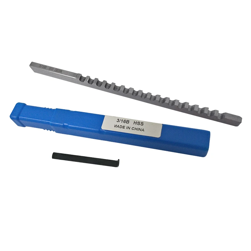 3/16 B Push-Type HSS Keyway Broach Inch Size with Shim Broaching Cutter Cutting Tools