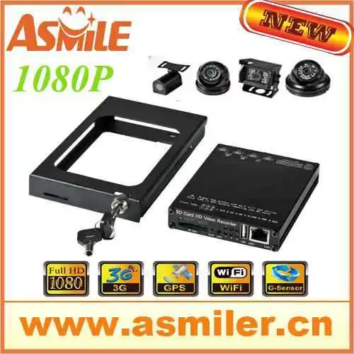 

4CH 3G WIFI G-Sensor GPS 1080P SD Card DVR for bus, taxi, car from asmile