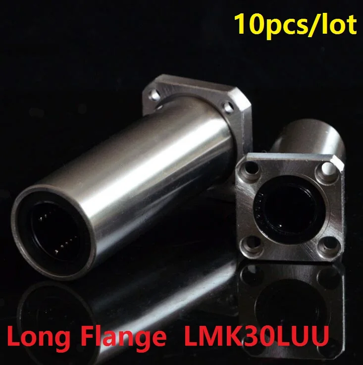 

10pcs/lot LMK30LUU 30mm 30*45*123mm long square Flange linear bearings for 3d printer CNC router 30x45x123mm