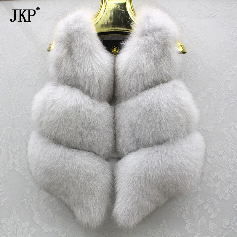 Fashion Winter Real Fox Fur Vest Woman Fox Fur coat Female Genuine Fox Fur Coat