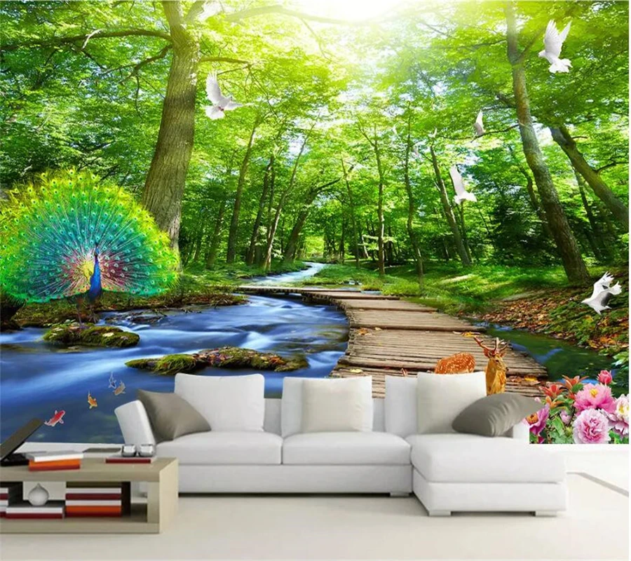 

wellyu Custom wallpaper 3d stereo photo mural water flowing landscape papel de pared living room bedroom mural 3d обои wallpaper