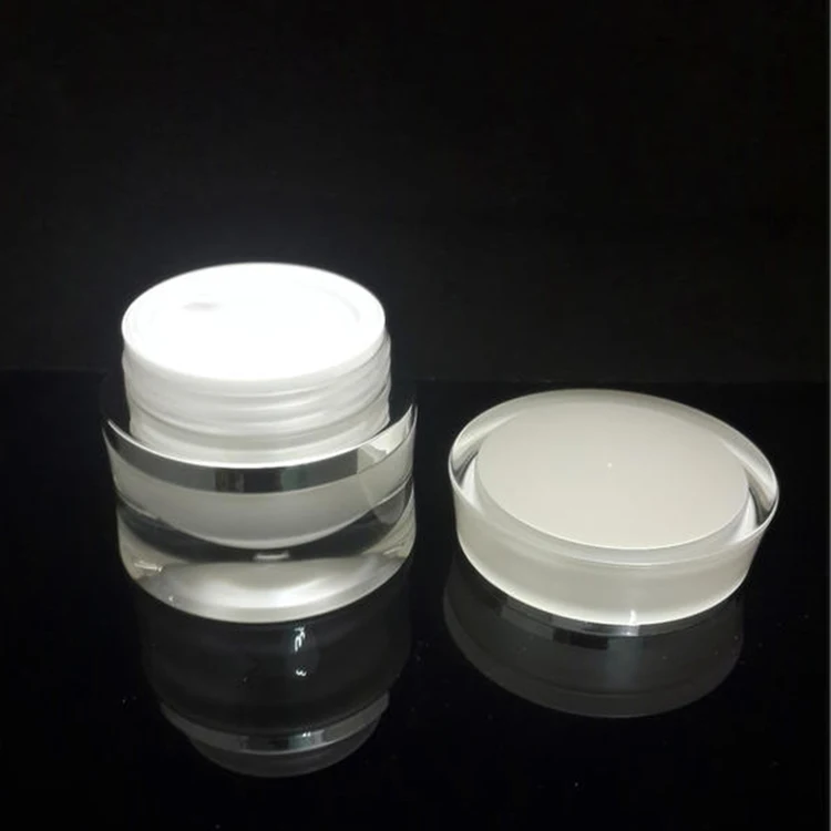 100PCS 50ml Pearl white acrylic cream plastic jar forday cream , moisturizer gel cosmetic packing jar