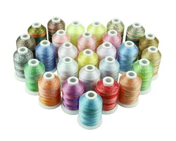 Simthread Assortiti 28 Colori Macchina da Ricamo Filo Variegato Colori Multi Colori del Filo