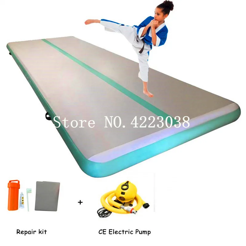 Gratis Verzending 4 m * 1*0.2 m Opblaasbare Air Track Gymnastiek Tumbling Mat, training, Cheerleading, Yoga, Taekwondo