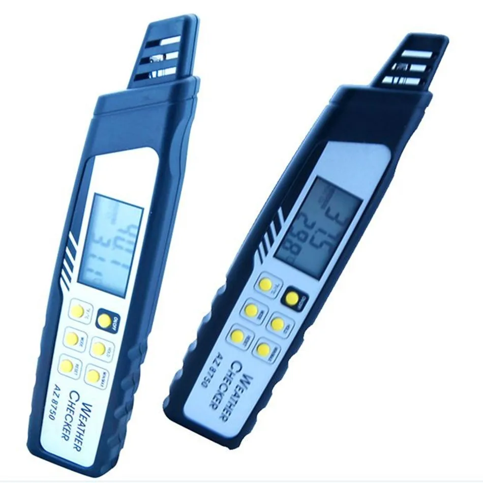 

AZ-8750 Environment Detection Instrument Heat Index Meter Measure Temperature / Humidity /Dew point / Atmospheric Pressure