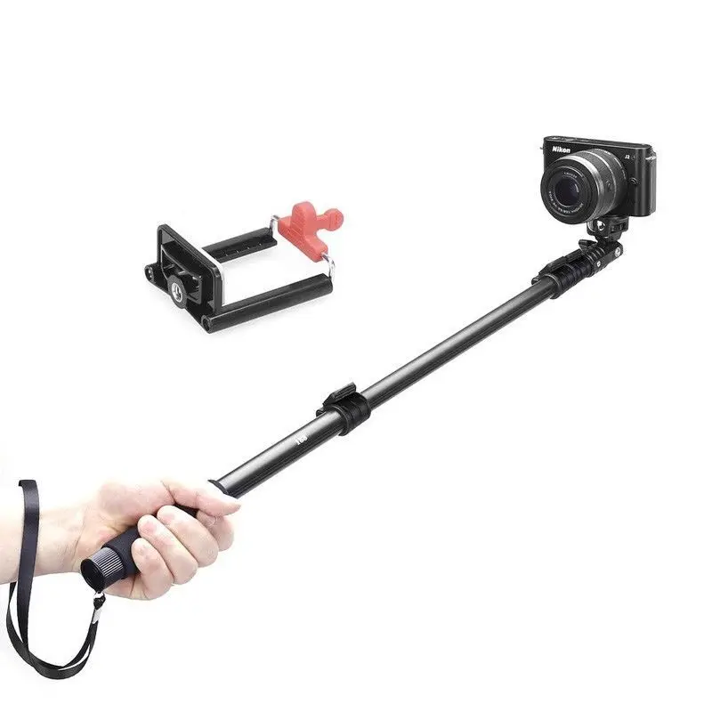 Yunteng 188 Ảnh Tự Sướng Thanh Monopod cho Điện Thoại Máy Ảnh Monopd gopro Hero3 +/3/2/1 màu đen