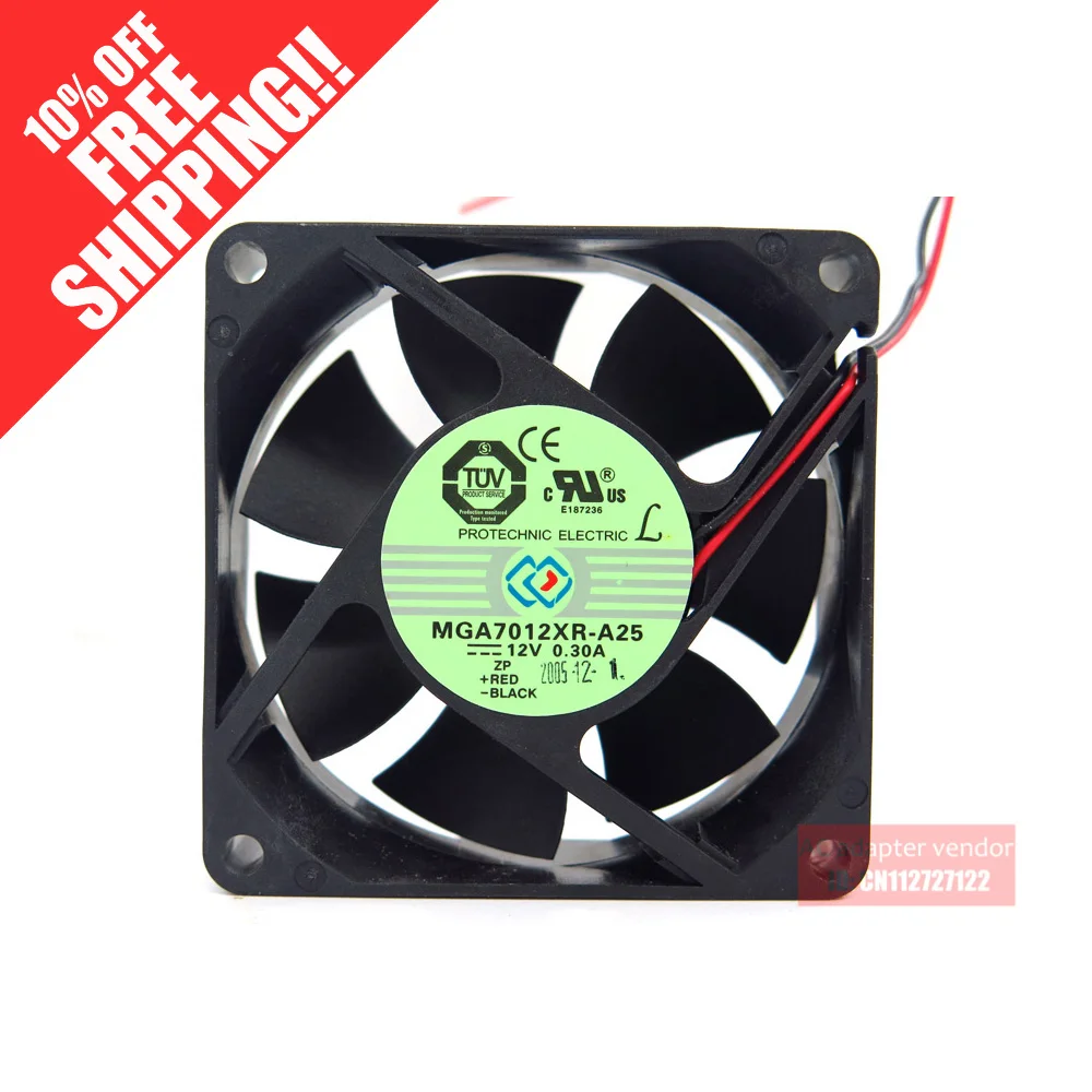

NEW PROTECHNIC MGA7012XR-A25 7025 12V 0.30A 7CM cooling fan
