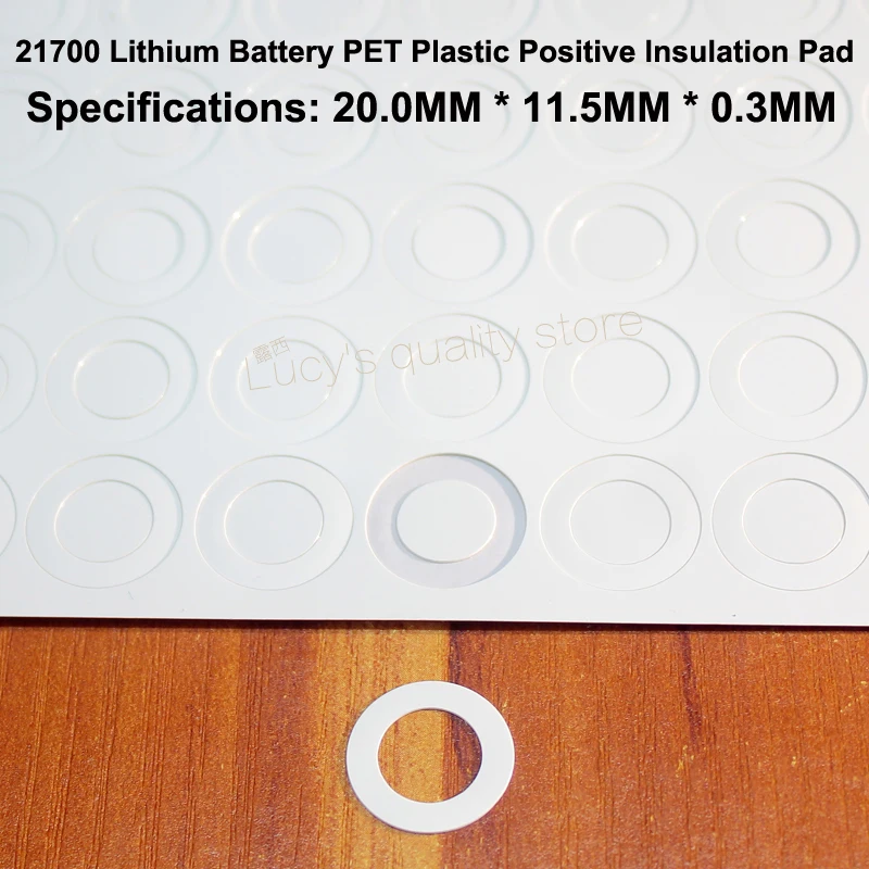 100pcs/lot 21700 Lithium Battery PET Plastic Positive Hollow Flat Insulation Pad Original Gasket Battery Accessories