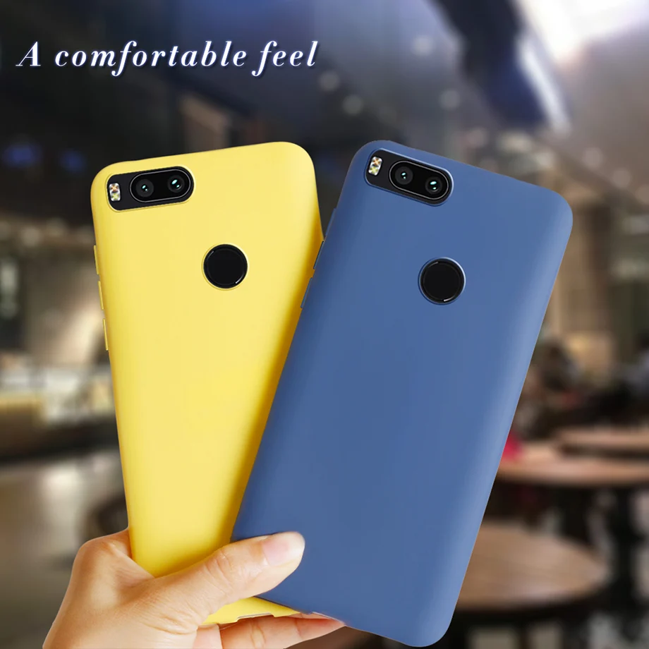 Capa de silicone macia para xiaomi mi a1, mi 5x, tampa traseira tpu fosco