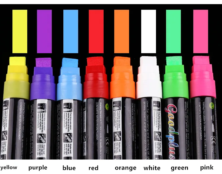 Flashcolor Marker Pen for Glass Whiteboard Fluorescent Plate Blackboard Plastic Wood Paper Paint Marker Office School Supplies