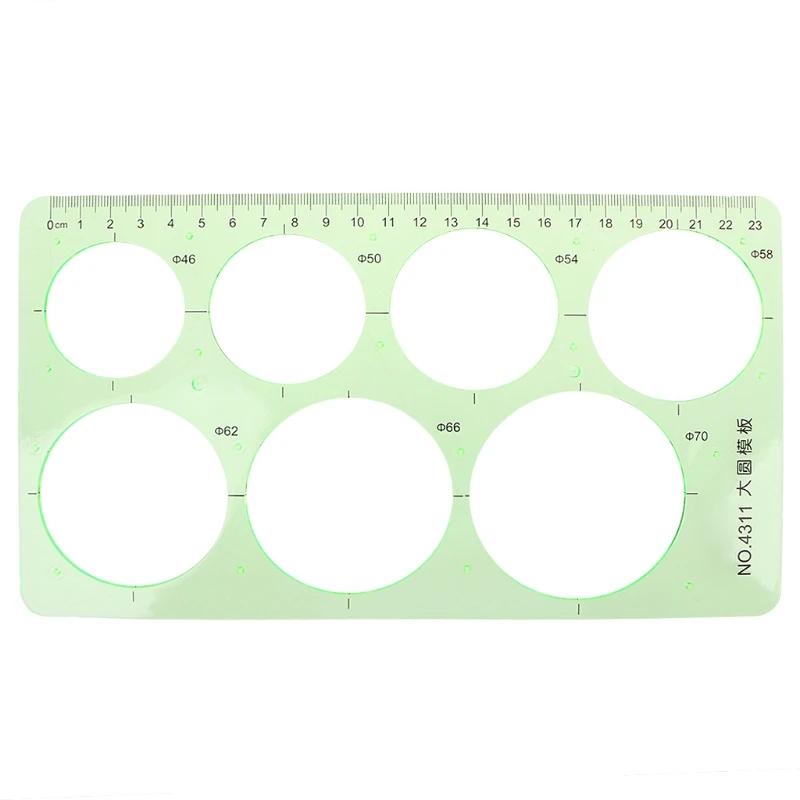 Plastic Circles Geometric Template Ruler Stencil Measuring Tools Students Hot New Design