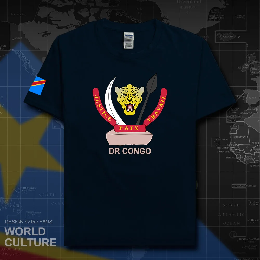 DR Congo men t shirts 2018 jerseys nation team cotton t-shirt gyms clothing country tops COD DRC DROC Congo-Kinsha Congolese 20