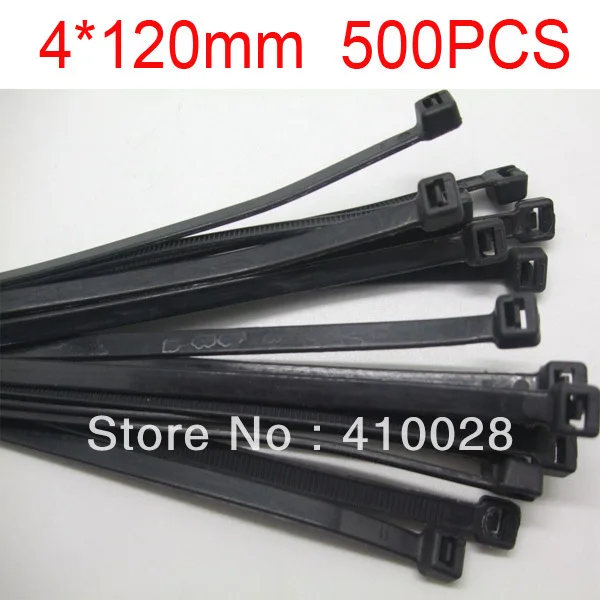 shhworldsea 500PCS wholesale 4*120mm black Self-locking Plastic Nylon Cable Ties,Wire Zip Tie auto clip