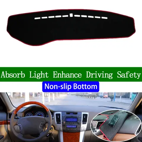 현대 소나타 NF NFC 2009 미끄럼 방지 바닥 대시 보드 커버 자동차 데칼 자동차 스티커 인테리어 자동차 액세서리