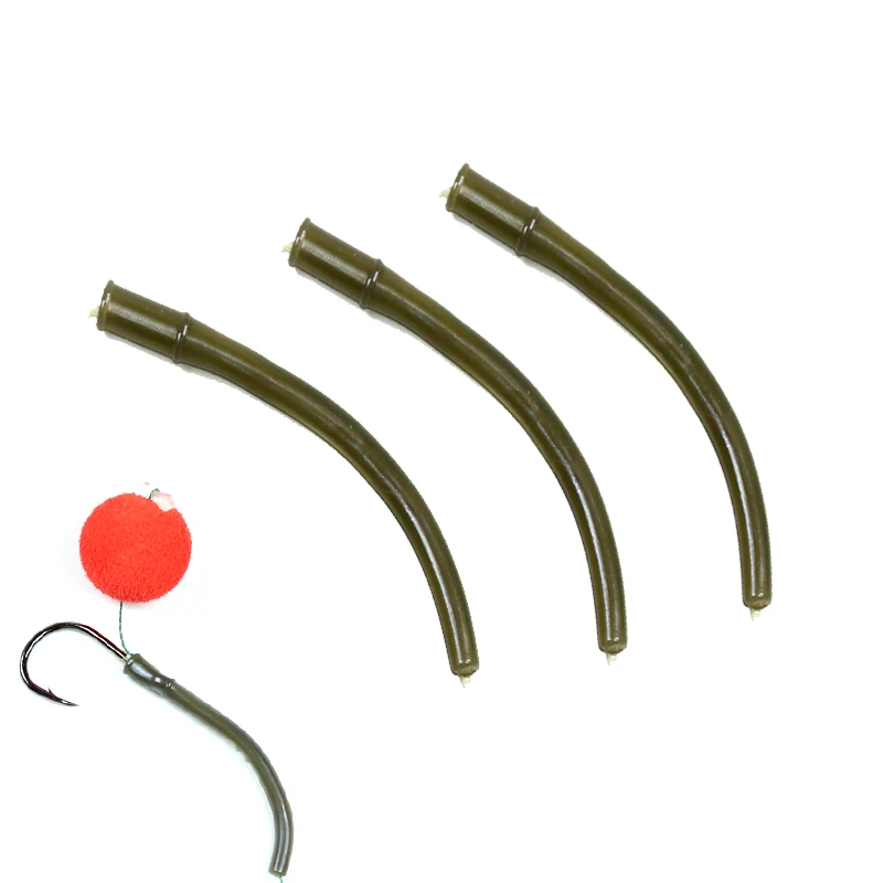 Bimoo 10pcs Camo Green Fishing Withy Pool alingers easy to use 2-10 hook steamed to suit Coarse Carp Fishing Rig Rubber Sleeve