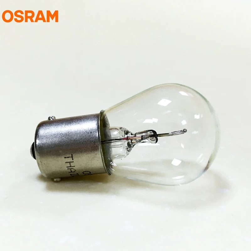 オスラム-車のブレーキと方向指示器,7506 p21w s25 ba15s 12v 21w,金属ベース,oemハロゲン電球,10個