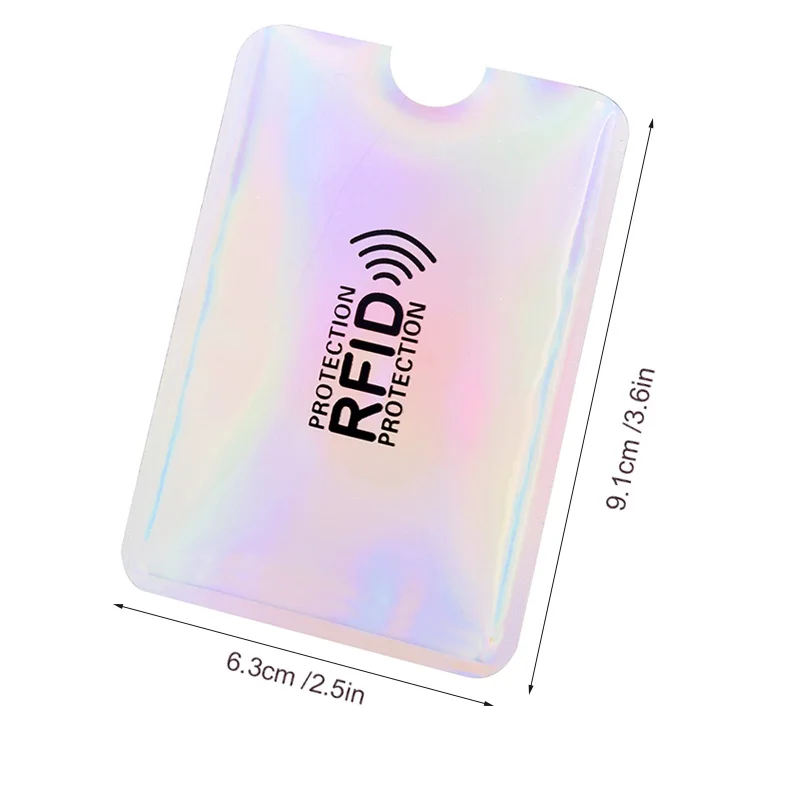 5 PCS Colors RFID Anti-Piracy Bank Card Holder Cases Aluminium Foil Anti Degaus Anti Shieldin Credit ID Card Protective Cover