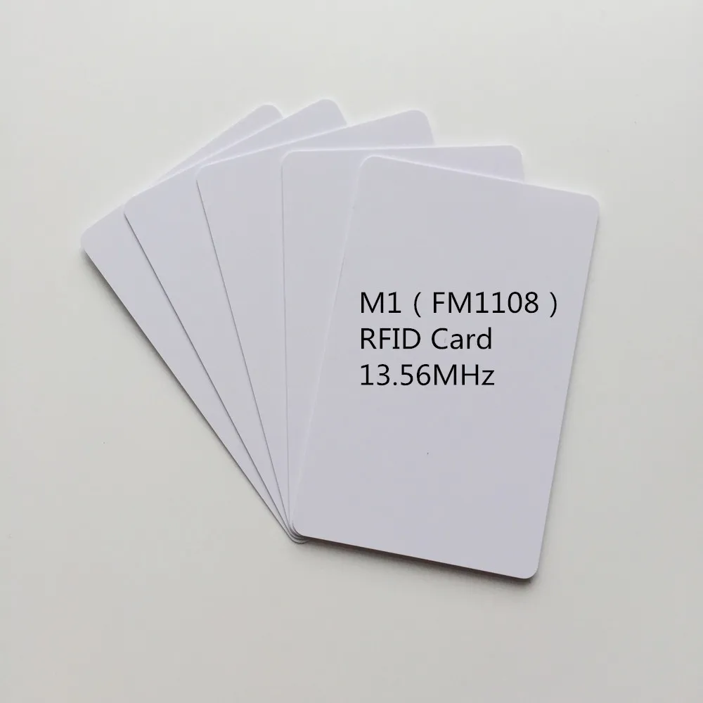 100pcs/lot Blank White Inkjet PVC RFID proximity 13.56MHZ chip pvc Card Smart Cantactless IC Card for membership card