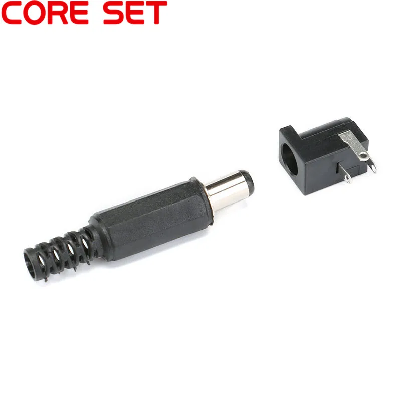 10Pcs DC-005 5.5*2.1 DC Power Jack Plug PCB Mount Connector 5.5x2.1mm DC Power Male DIY Electronic Plug Charging Socket Adapter