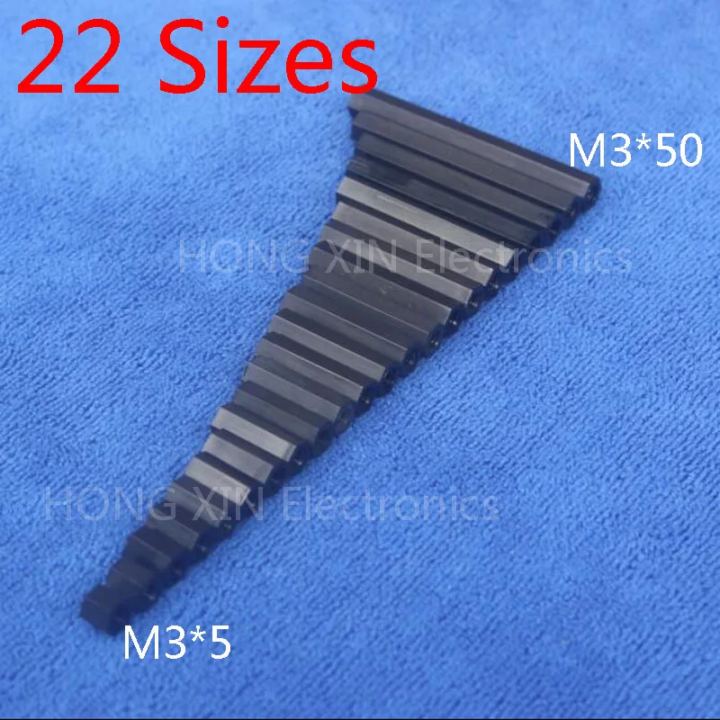 M3 * 12 12mm 1 stücke schwarzen nylon schwarz Nylon Hex Buchse-buchse Standoff Spacer Gewinde Hexagonal Spacer Standoff Spacer marke neue