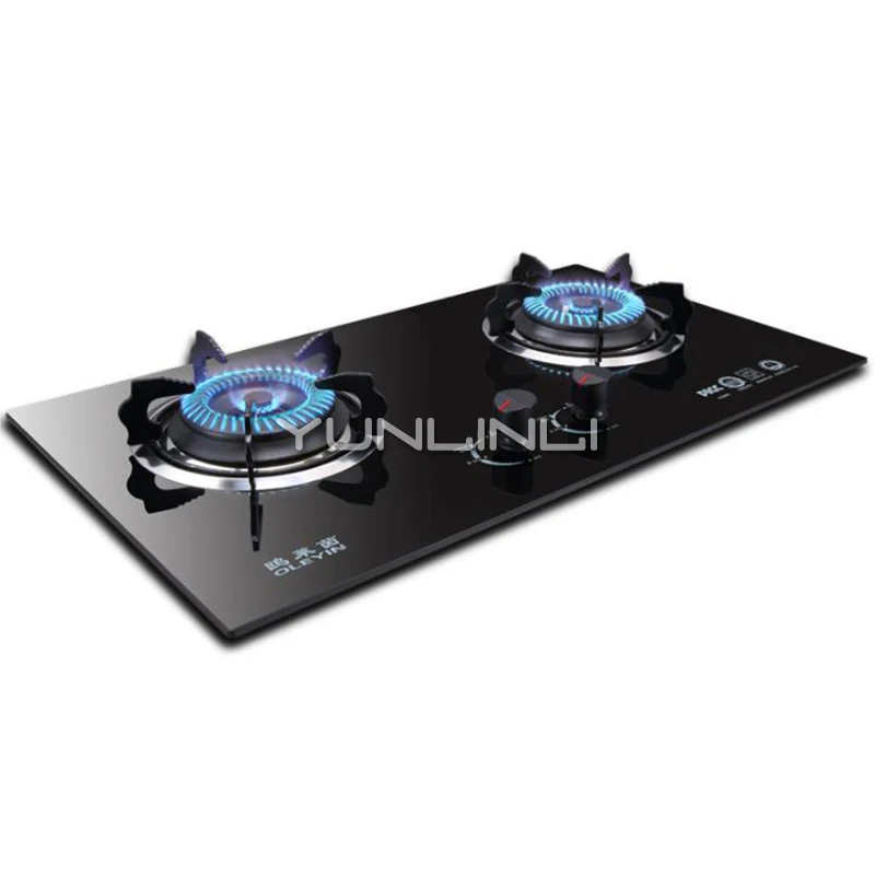 Cooking Panel Hob Gas Cooktop Energy Saving Gas Stove Glass Built In Cooker Panel Double Stove